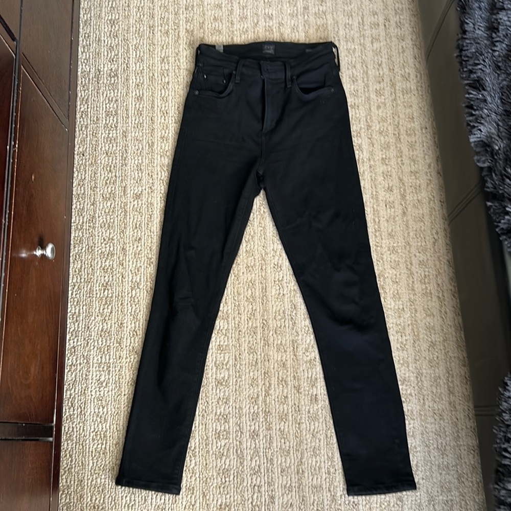 Citizens of Humanity black rocket crop highrise skinny sz 26